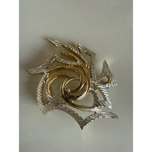 Sarah, Coventry, silver and gold, detailed brooch, vintage costume jewelry